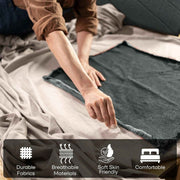 Chevron Upholstered Wood Platform Bed