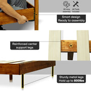 Chevron Upholstered Wood Platform Bed