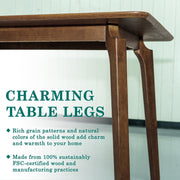 Curved-Leg Solid Wood Dining Table — additional product view 13