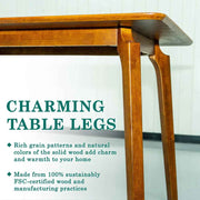 Curved-Leg Solid Wood Dining Table — alternate view or variant option