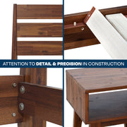 Solid Wood Platform Bed Frame and Nightstand Set