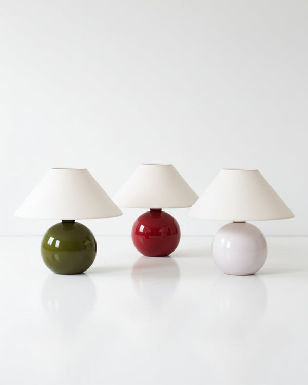 Glossy Ceramic Globe Table Lamp