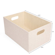Linen-Weave Fabric Storage Bin