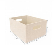 Linen-Weave Fabric Storage Bin