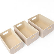Linen-Weave Fabric Storage Bin