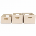 Linen-Weave Fabric Storage Bin
