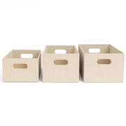 Linen-Weave Fabric Storage Bin
