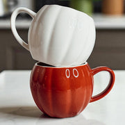 Pumpkin-Shaped Ceramic Coffee Mug