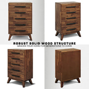 Mid-Century Solid Wood Tall Dresser