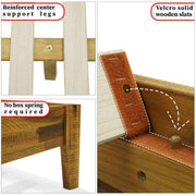 Chevron Parquet Solid Wood Bed Frame
