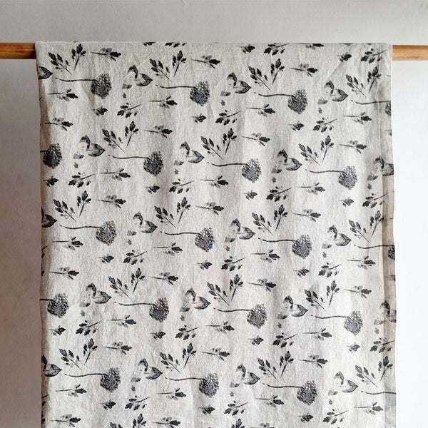 Hydrangea Print Linen Tablecloth