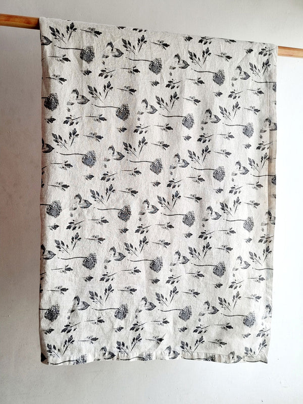 Hydrangea Print Linen Tablecloth