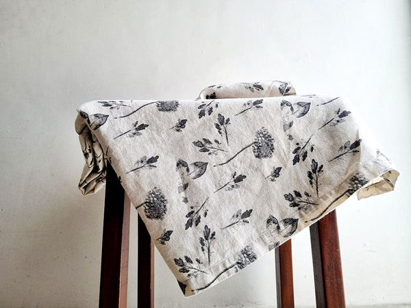 Hydrangea Print Linen Tablecloth