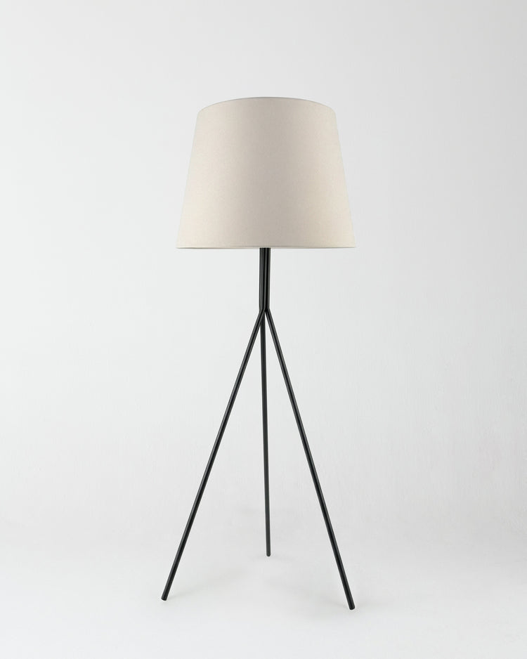 Tripod Metal Fabric Shade Floor Lamp
