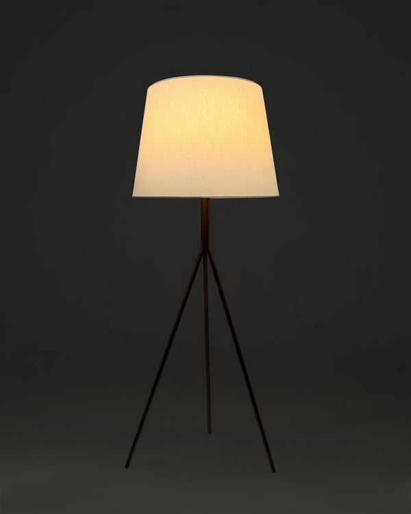 Tripod Metal Fabric Shade Floor Lamp