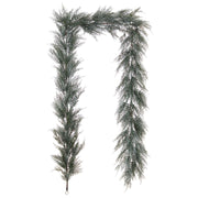 Flocked Cedar Garland, 9 ft