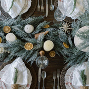 Flocked Cedar Garland, 9 ft
