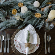 Flocked Cedar Garland, 9 ft