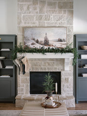 Faux Evergreen Cedar Garland, 9 ft