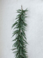 Faux Evergreen Cedar Garland, 9 ft