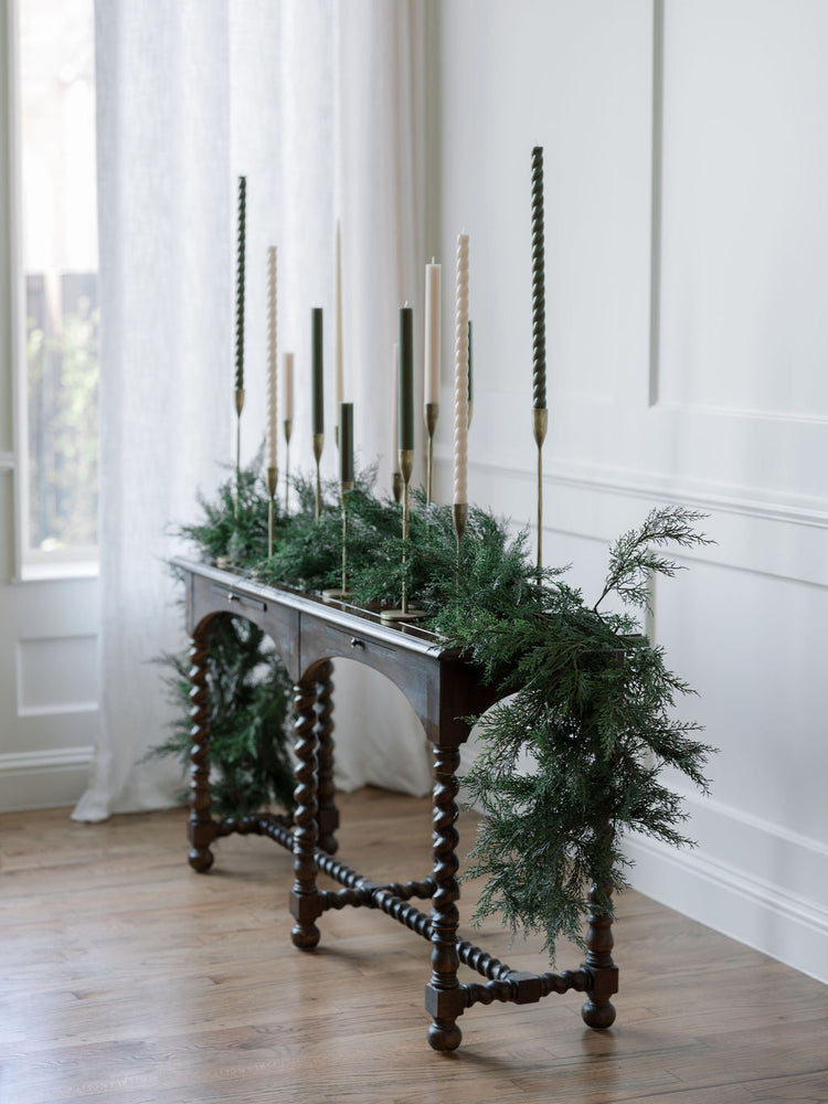 Faux Evergreen Cedar Garland, 9 ft
