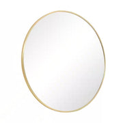 Round Gold-Frame Wall Mirror