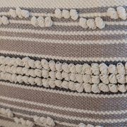Woven Stripe Loop Pouf Ottoman