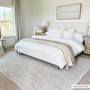 Woven Texture Beige Area Rug