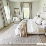 Woven Texture Beige Area Rug
