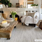 Woven Texture Beige Area Rug