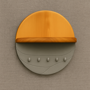 Wood-Grain Wall Key Holder with Shelf