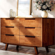 Carved Hevea Wood Six-Drawer Dresser — additional product view 19
