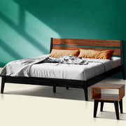 Acacia Wood-Grain Platform Bed Frame — additional product view 22