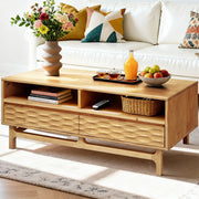 Carved Rubberwood Storage Coffee Table — additional product view 20