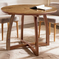 Mid-Century Modern Table — Cut from solid rubberwood and finished with a water-, stain-, and scratch-resistant surfac
