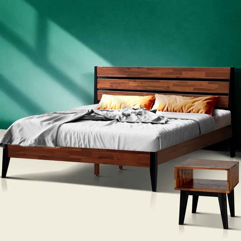 A bed that settles into the room around it