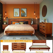 Wave-Front Solid Wood Six-Drawer Dresser — close-up of label and production detail