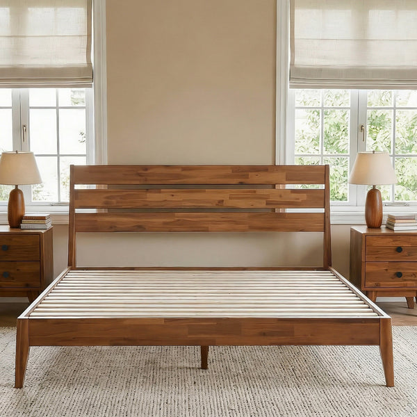 Acacia Wood Slat Bed Frame