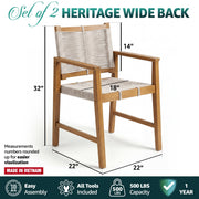 Rope-Woven Eucalyptus Outdoor Armchair