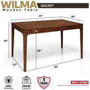 Rubber Wood Writing Desk with Drawers — additional product view 12
