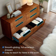 Carved Hevea Wood Six-Drawer Dresser — additional product view 20