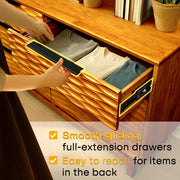 Wave-Front Solid Wood Six-Drawer Dresser — additional product view 22