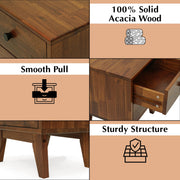 Two-Drawer Solid Wood Nightstand