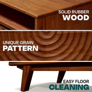 Carved Rubberwood Storage Coffee Table — additional product view 12