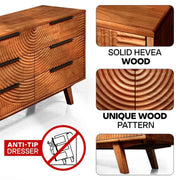 Carved Hevea Wood Six-Drawer Dresser — additional product view 22