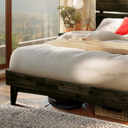 Slatted Wood-Grain Platform Bed Frame — alternate view or variant option