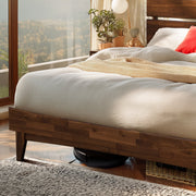 Slatted Wood-Grain Platform Bed Frame — additional product view 17