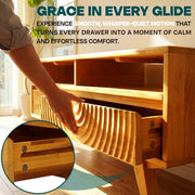 Carved Rubberwood Storage Coffee Table — scale reference and proportion detail
