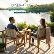Rope-Woven Eucalyptus Outdoor Armchair