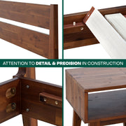 Acacia Wood-Grain Platform Bed Frame — additional product view 36